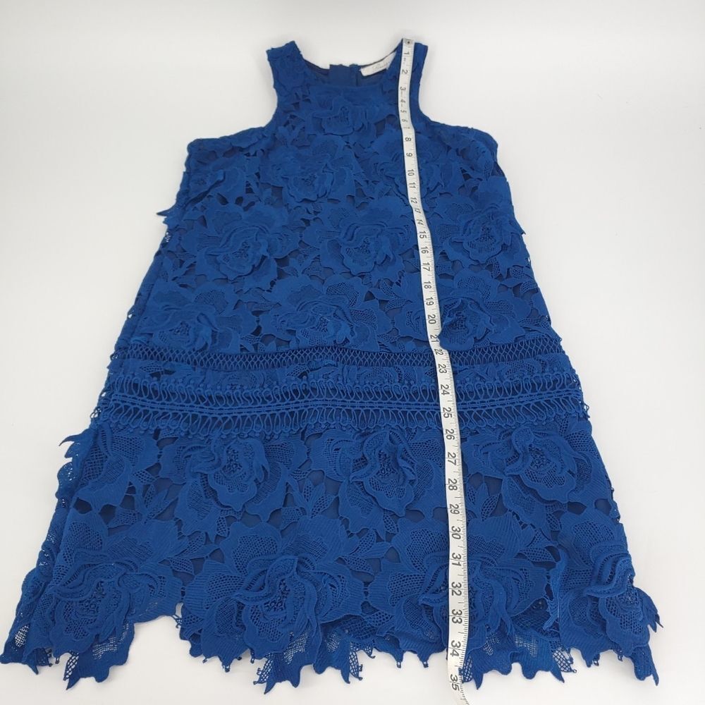 Revolve Lovers and Friends Dress Women's Small Overlay Lace Blue - Picture 8 of 9